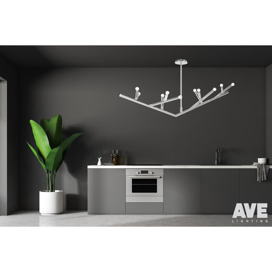 Avenue Lighting The Oaks 12 Light 71" Wide Abstract Chandelier