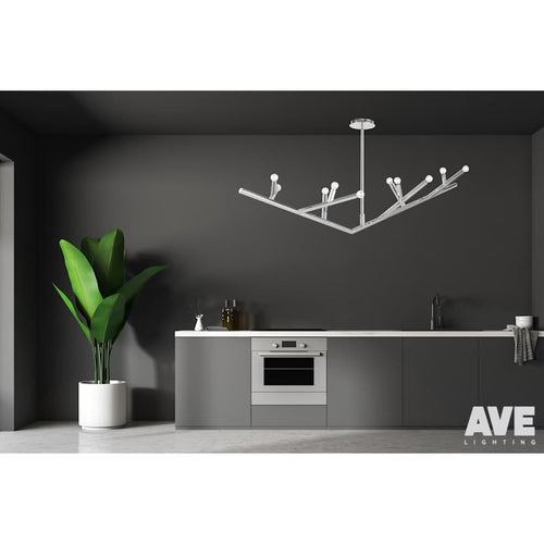 Avenue Lighting The Oaks 12 Light 71" Wide Abstract Chandelier