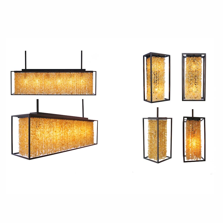 Avenue Lighting Soho 6 Light 48" Wide Linear Chandelier with Draped Moonstone Shade