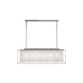 Avenue Lighting Soho 6 Light 48" Wide Linear Chandelier with Draped Moonstone Shade