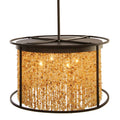 Avenue Lighting Soho 4 Light 24" Wide Drum Chandelier with Draped Moonstone Shade