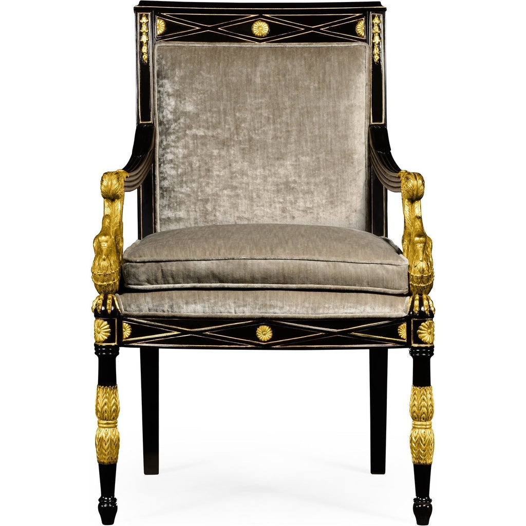 Jonathan Charles Tribeca Swan Armchair (494983-BLA-F005)