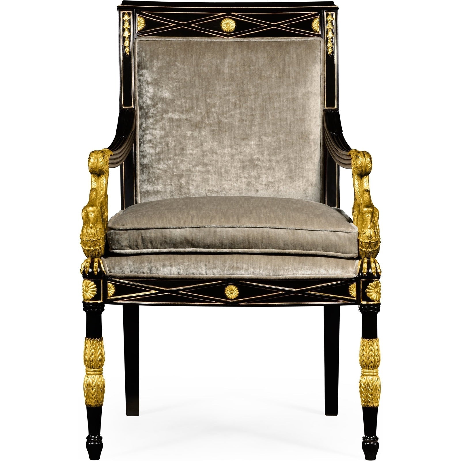 Jonathan Charles Tribeca Swan Armchair (494983-BLA-F005)