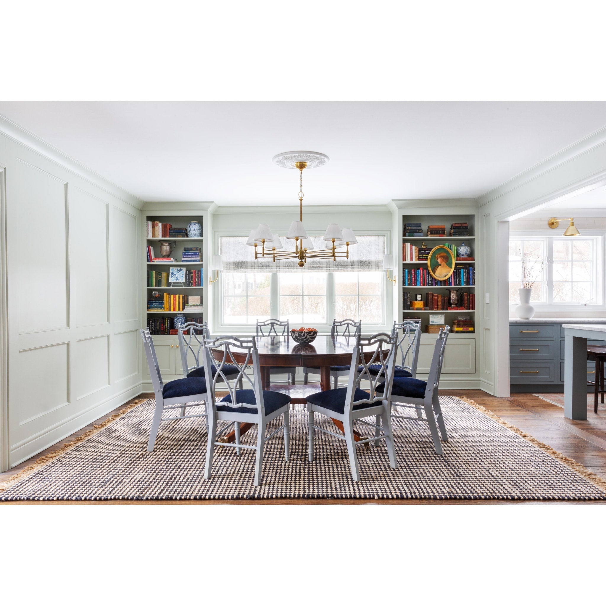 Classic No.1 8-Light Chandelier in Aged Brass by Mark D. Sikes 40L x 40W x 25.75H