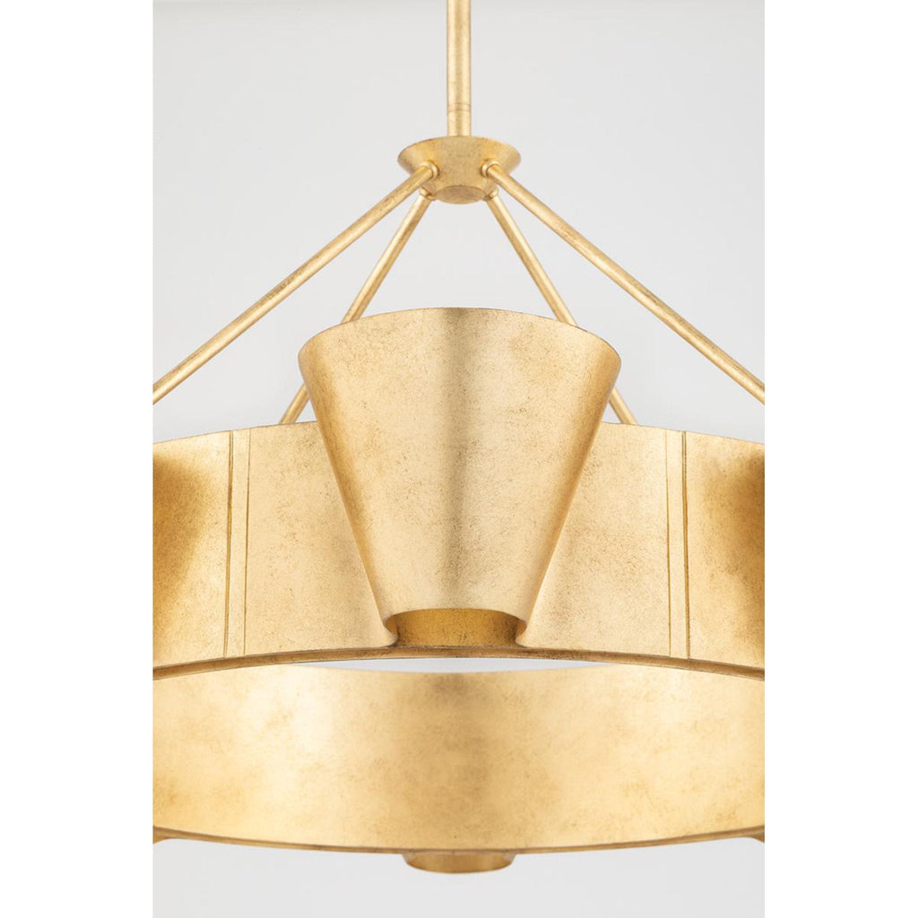 Reeve 8-Light Chandelier in Vintage Gold Leaf 37.5L x 37.5W x 18H