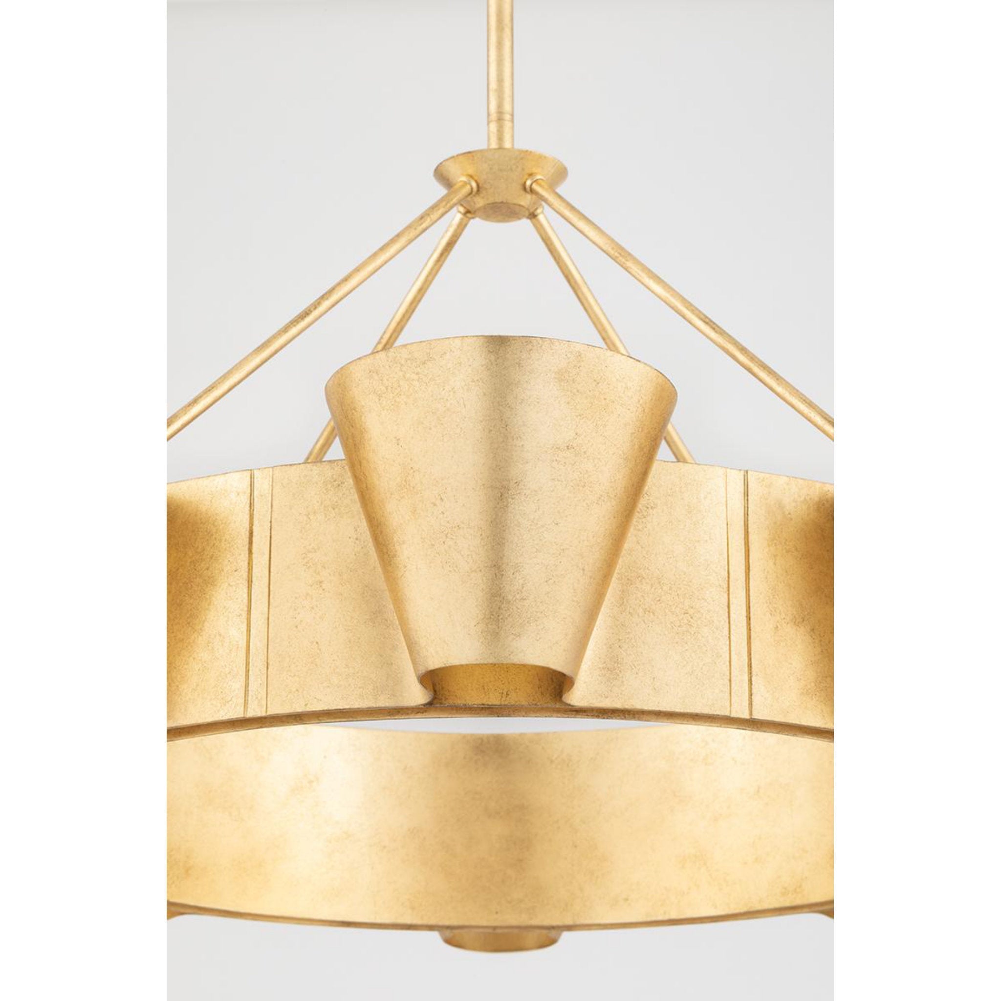 Reeve 8-Light Chandelier in Vintage Gold Leaf 37.5L x 37.5W x 18H