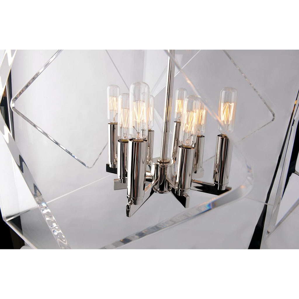 Travis 8-Light Chandelier in Polished Nickel 24L x 24W x 32H