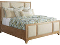 Crystal Cove California King Upholstered Panel Bed Sandstone Finish