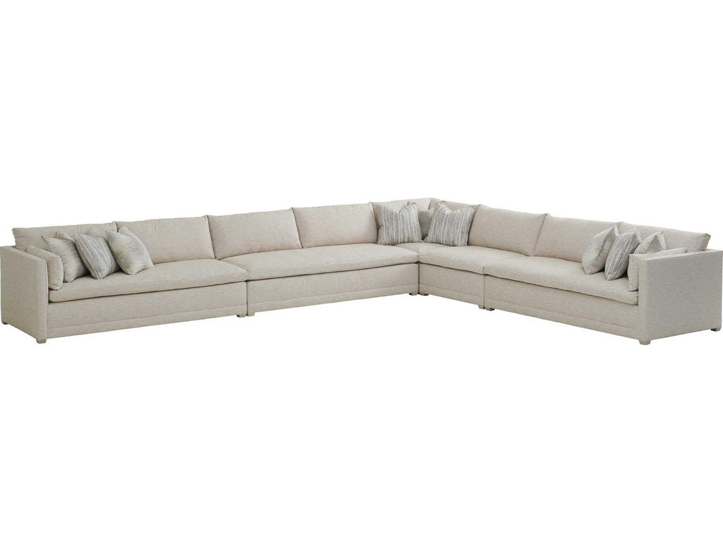 Colony Beige Upholstered Sectional Sofa