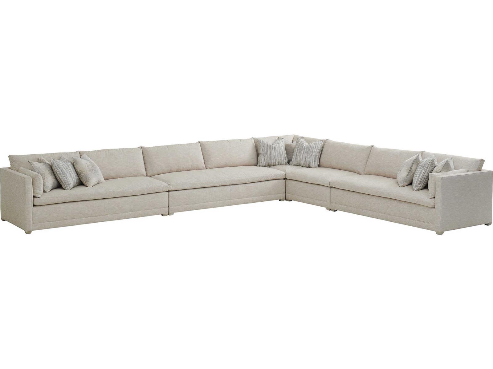 Colony Beige Upholstered Sectional Sofa