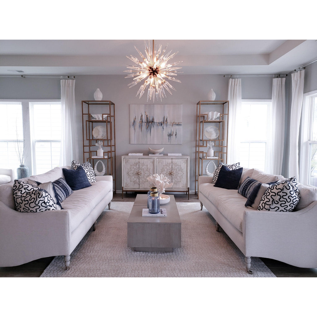 Sparta 12-Light Chandelier in Aged Brass 32L x 32W x 32H