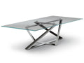 Millennium Rectangle Coffee Table in Natural Silver and Clear Glass