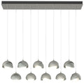 Brooklyn 44.5" Sterling & Platinum Rectangular Long 2-Shade Pendan
