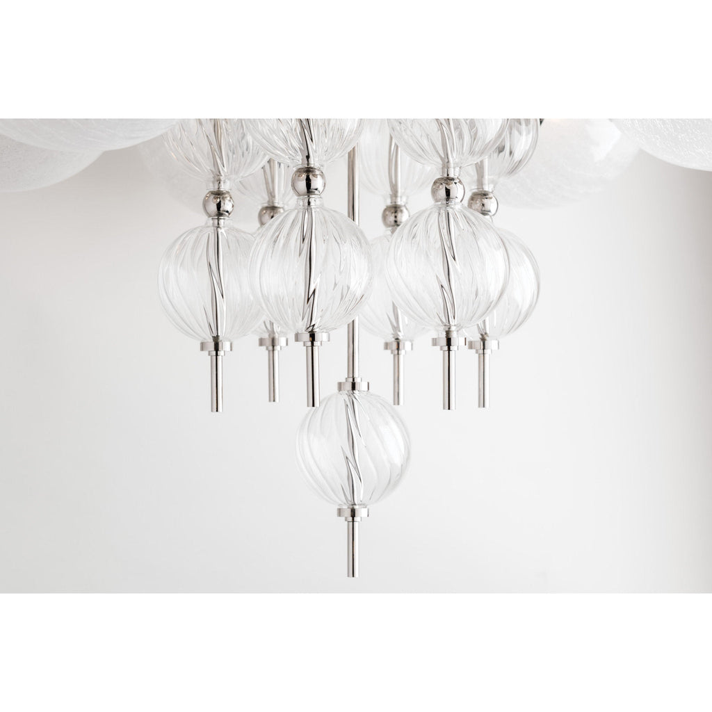 Calypso 8-Light Chandelier in Polished Nickel 33.5L x 33.5W x 32.5H