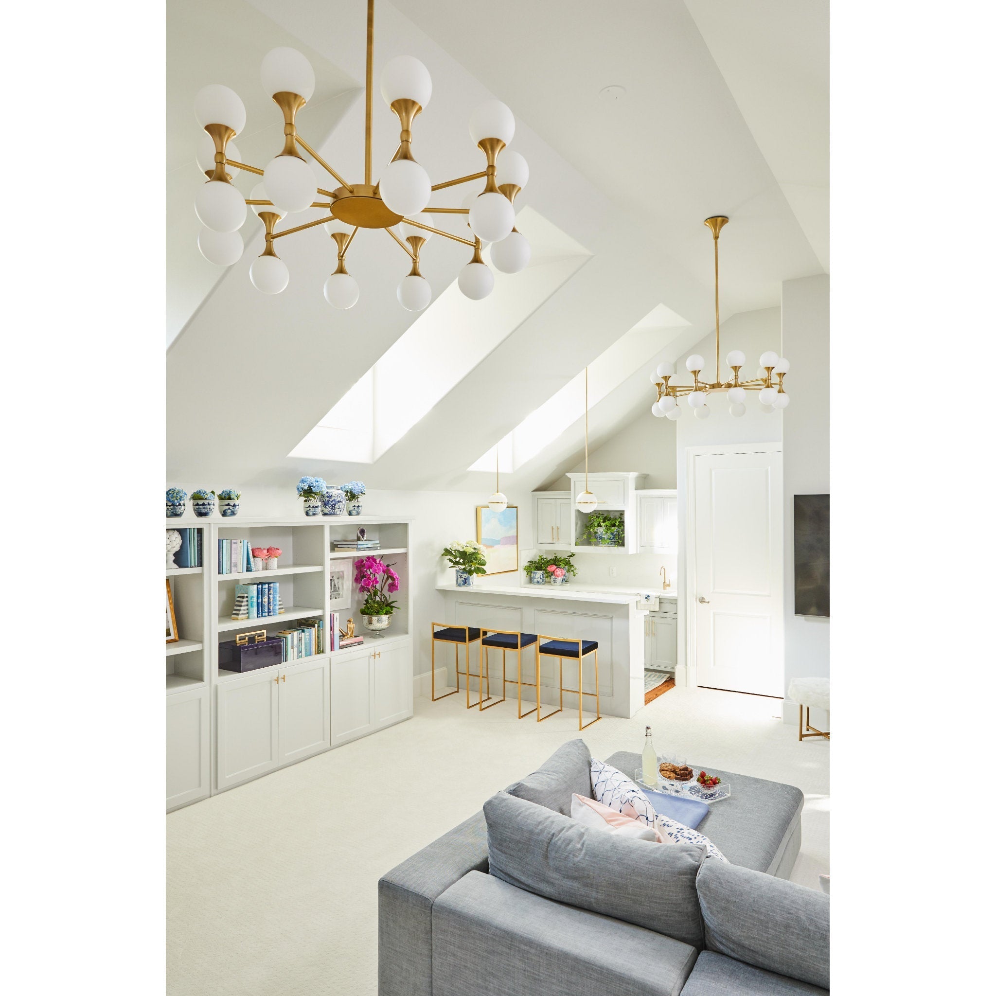 Astoria 20-Light Chandelier in Aged Brass 36L x 36W x 13.5H