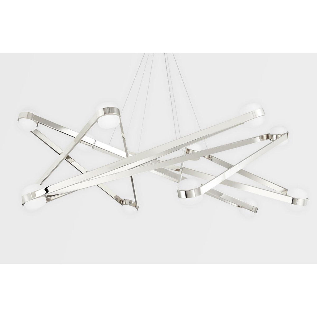 Orbit 6-Light Chandelier in Polished Nickel 38L x 38W x 13.75H