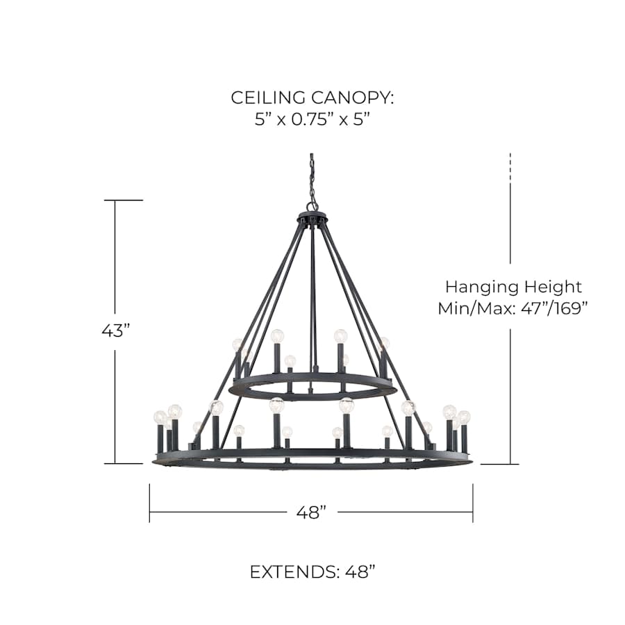 Capital Lighting Pearson 24 Light 48" Wide Taper Candle Style Chandelier