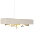 Cavaletti 42" Wide Modern Brass Short Height Pendant With Flax Shade