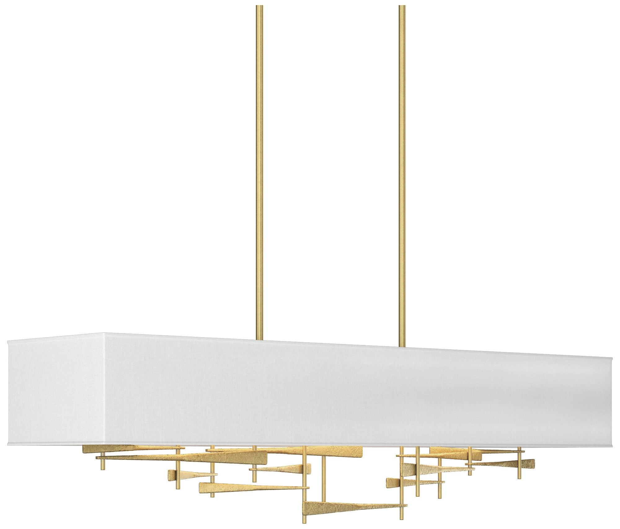 Cavaletti 42"W Modern Brass Standard Pendant w/ Anna Shade