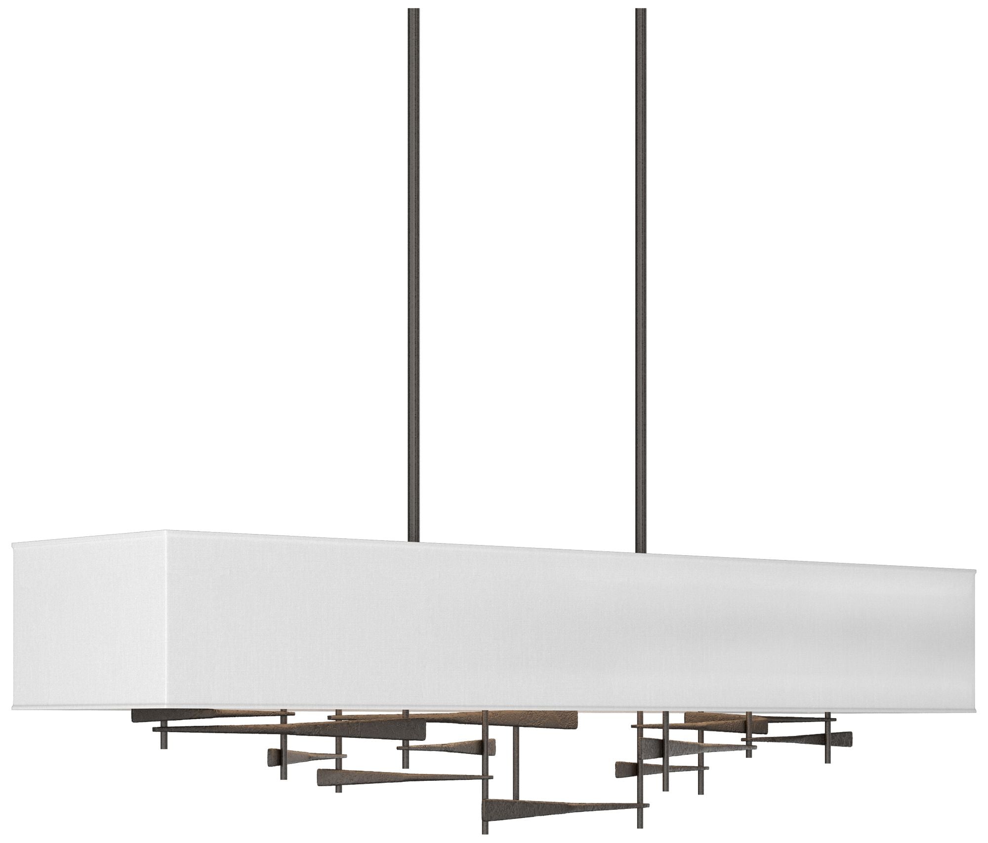 Cavaletti 42"W Oil Rubbed Bronze Short Height Pendant w/ Anna Shade