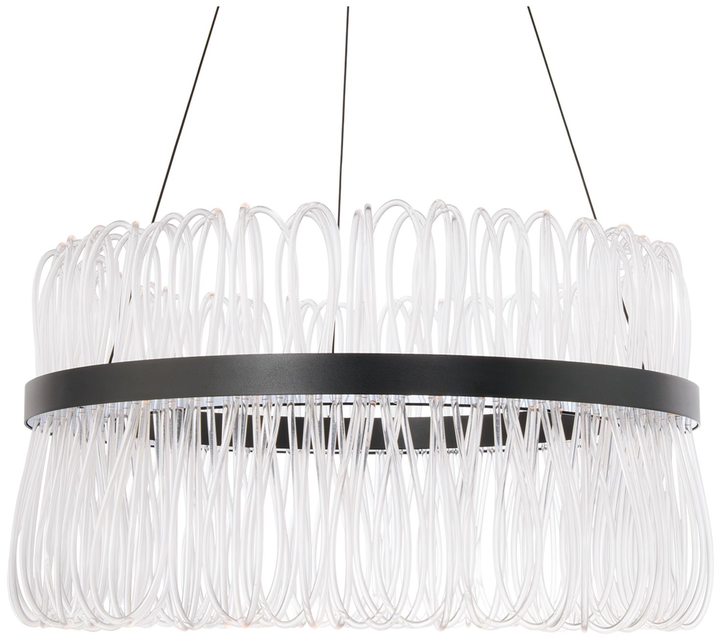 Charlize 13.75"H x 26.13"W 1-Light Pendant in Black
