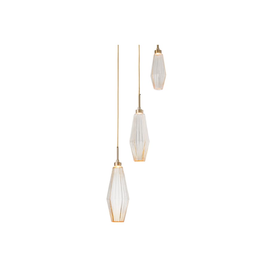 Hammerton Studio Aalto 67" Wide Artisan Crafted Geometric Optic Glass 10 Light Linear Chandelier