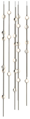 Constellation Andromeda 12" Nickel Round LED Short Pendant - White Acr