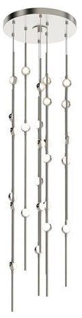 Constellation Andromeda Short 12" LED Pendant - Satin Nickel - White L
