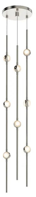 Constellation Andromeda Short 6" LED Pendant - Satin Nickel - White Le
