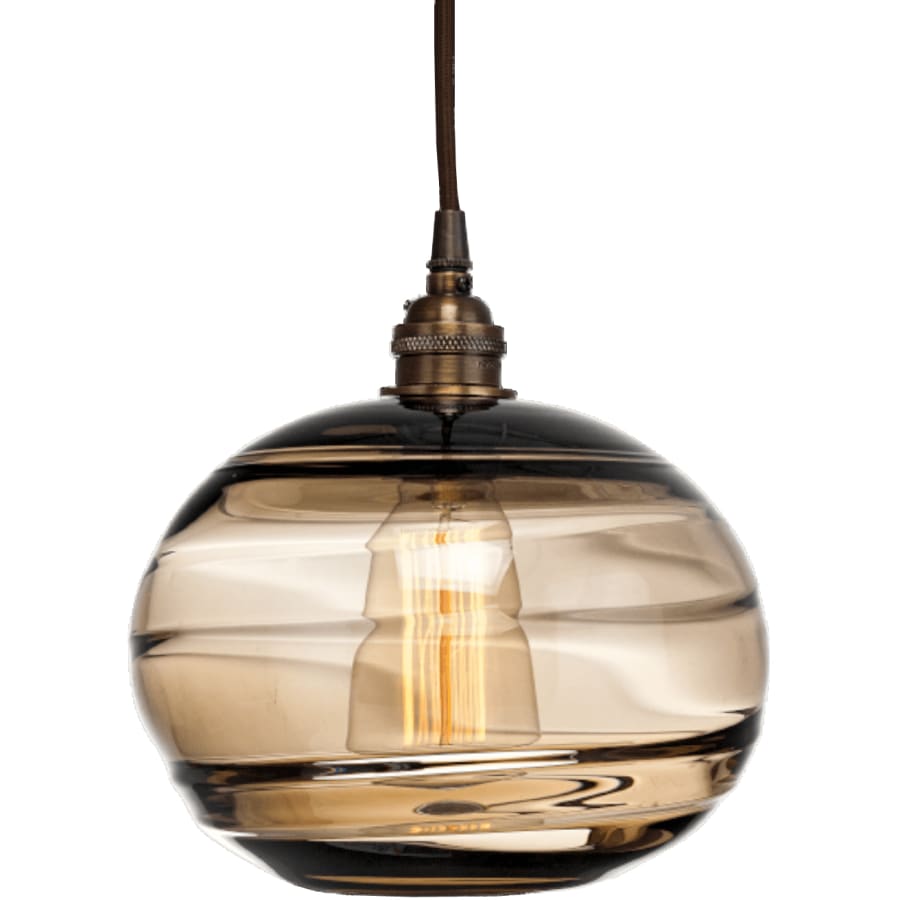 Hammerton Studio Coppa 40" Wide Artisan Crafted Optic Glass 5 Light Linear Pendant