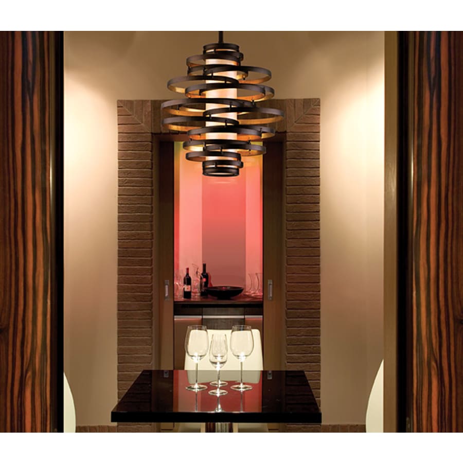 Corbett Lighting Vertigo 6 Light 45" Wide Chandelier with Fabric Shade
