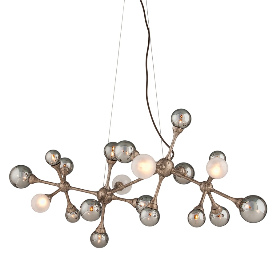 Corbett Lighting Element 20 Light Linear Pendant with Hand-Crafted Iron
