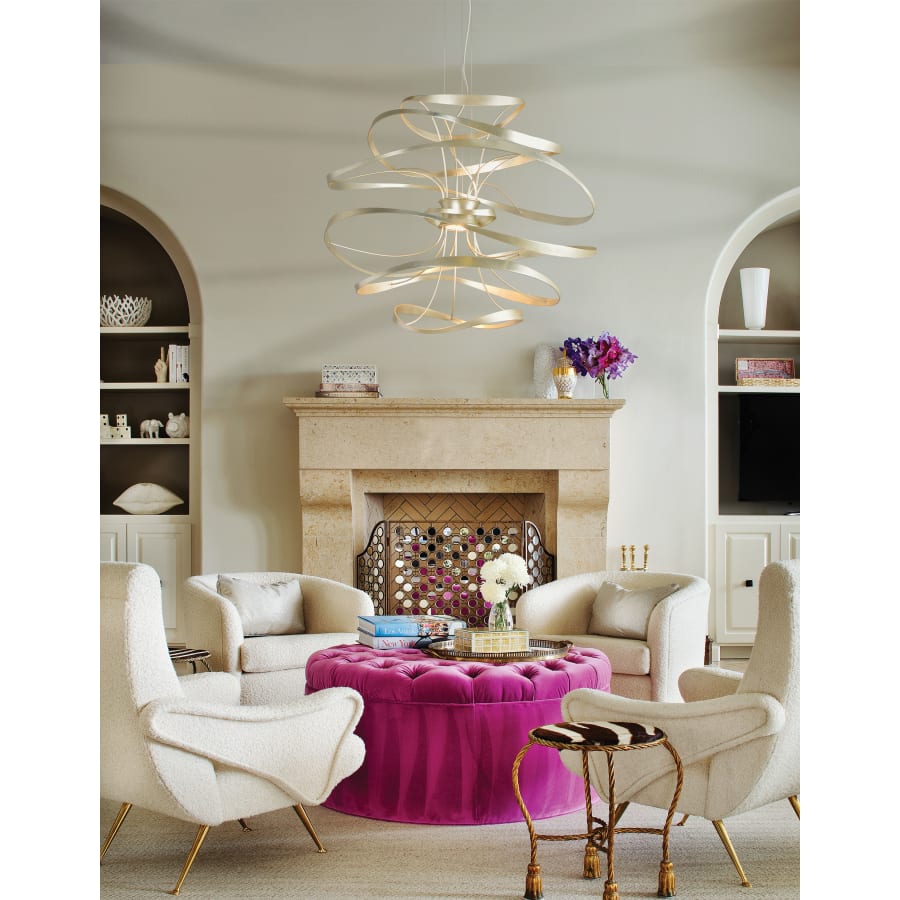 Corbett Lighting Calligraphy 2 Light 42" LED Pendant with Hand-Crafted Iron