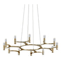 Corbett Lighting Nexus 38" Wide Integrated LED Chandelier with Crystal Cylinder Shades