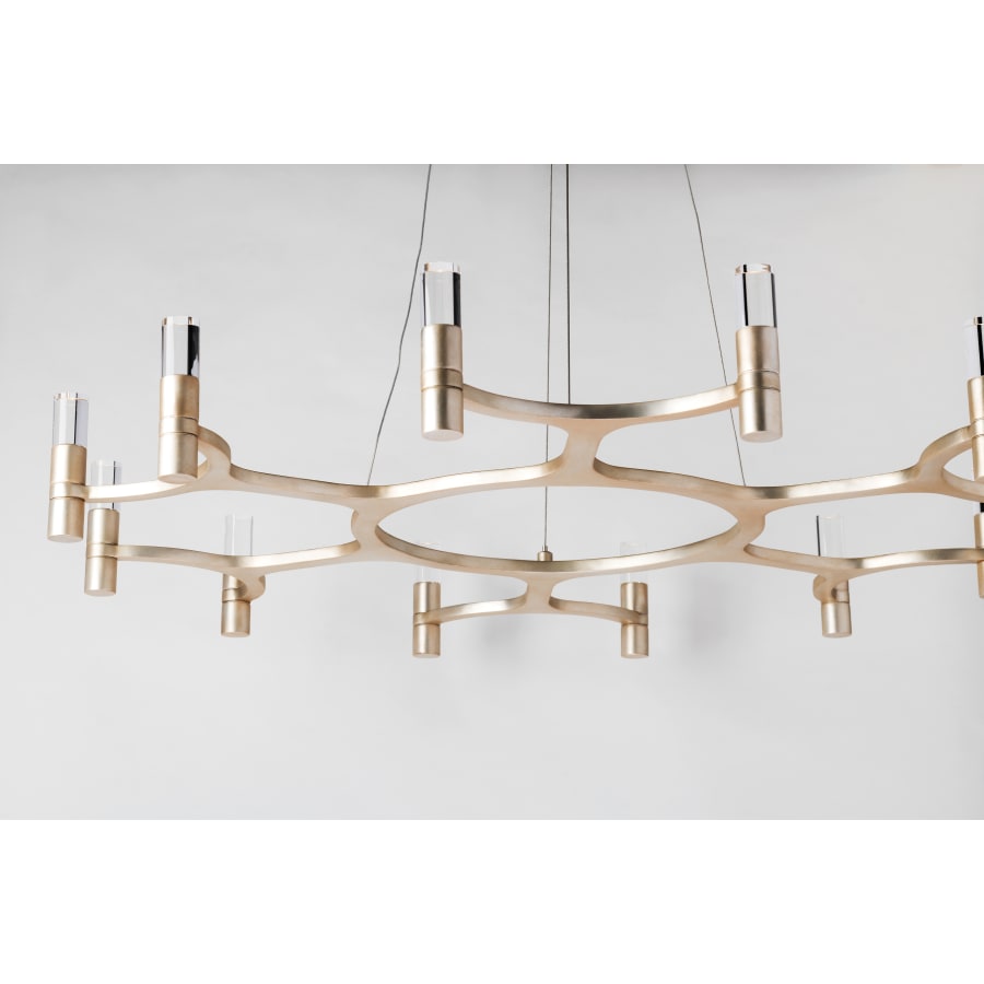 Corbett Lighting Nexus 38" Wide Integrated LED Chandelier with Crystal Cylinder Shades