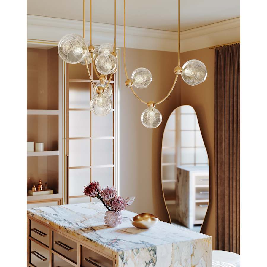 Corbett Lighting Astraia 9 Light 67" Wide Multi Light Pendant