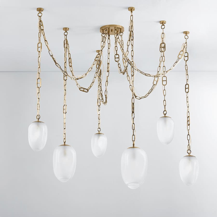 Corbett Lighting Daith 6 Light 61" Wide Multi Light Pendant