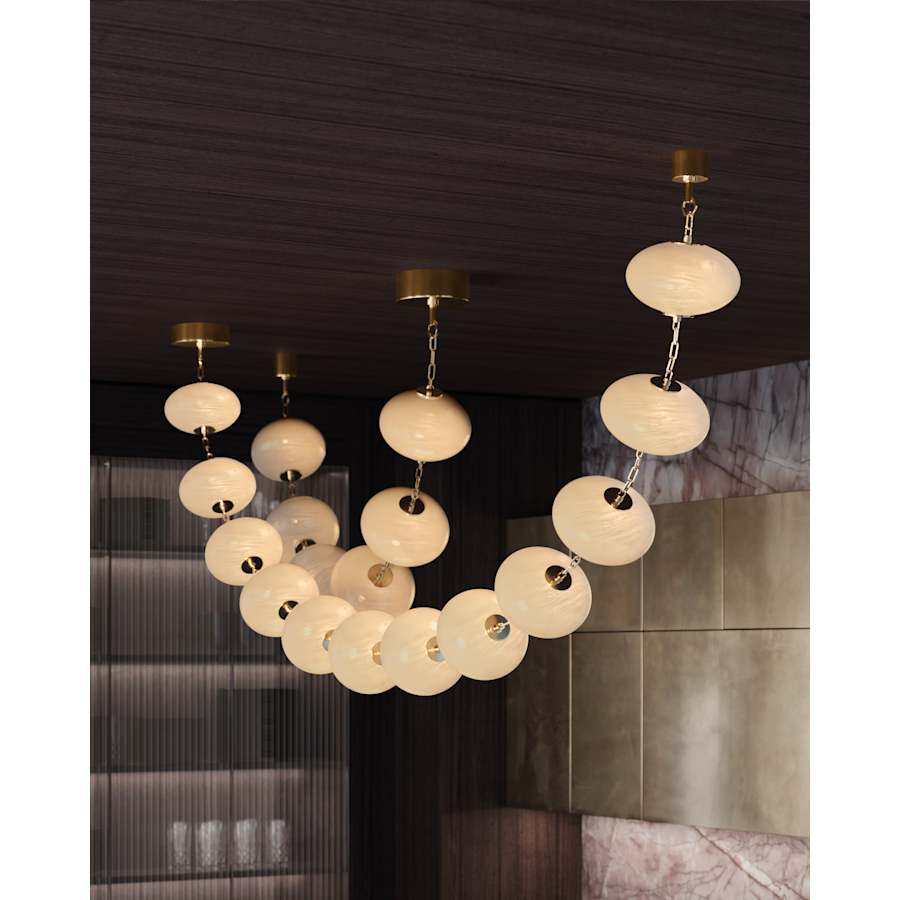 Corbett Lighting Nephele 99" Wide Linear Pendant