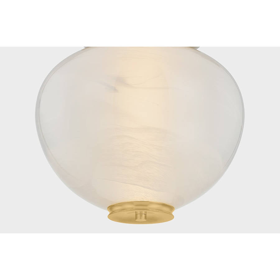Corbett Lighting Syros 19" Wide LED Pendant with Remolino Blanco Glass Shade