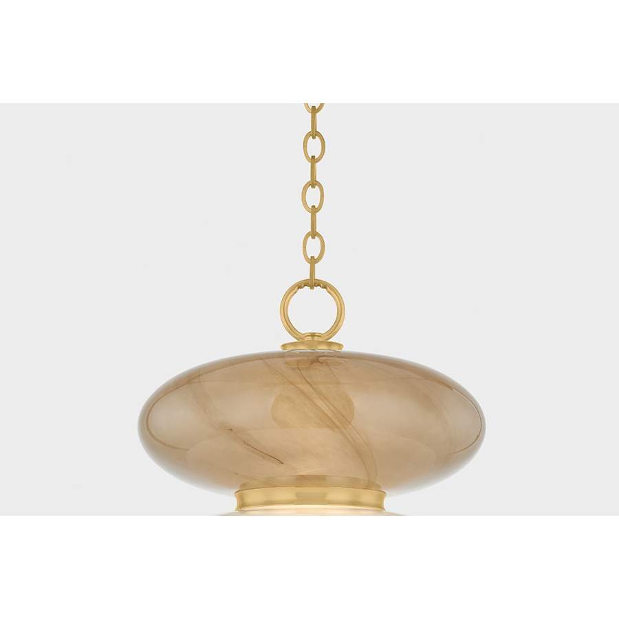 Corbett Lighting Syros 19" Wide LED Pendant with Remolino Blanco Glass Shade