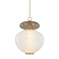 Corbett Lighting Syros 19" Wide LED Pendant with Remolino Blanco Glass Shade
