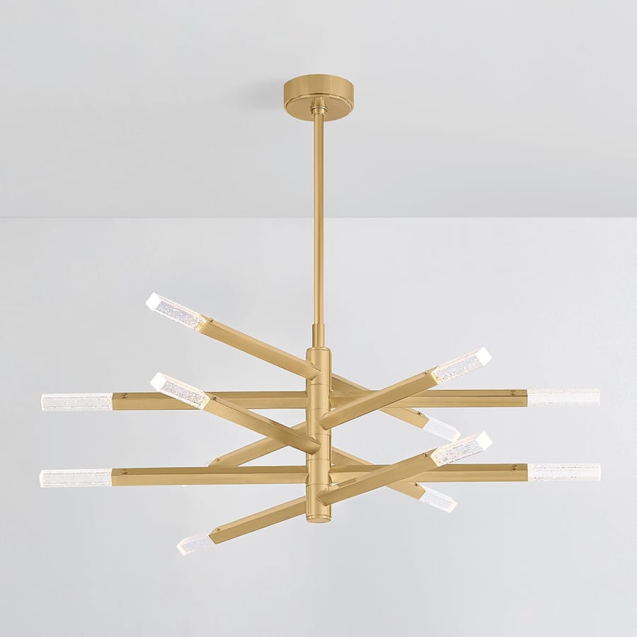 Corbett Lighting Strasbourg 42" Wide LED Abstract Chandelier with Optic Glass Shades