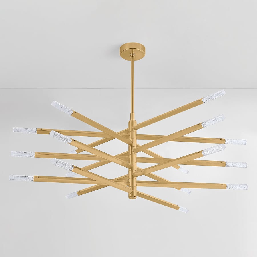 Corbett Lighting Strasbourg 56" Wide LED Abstract Chandelier with Optic Glass Shades