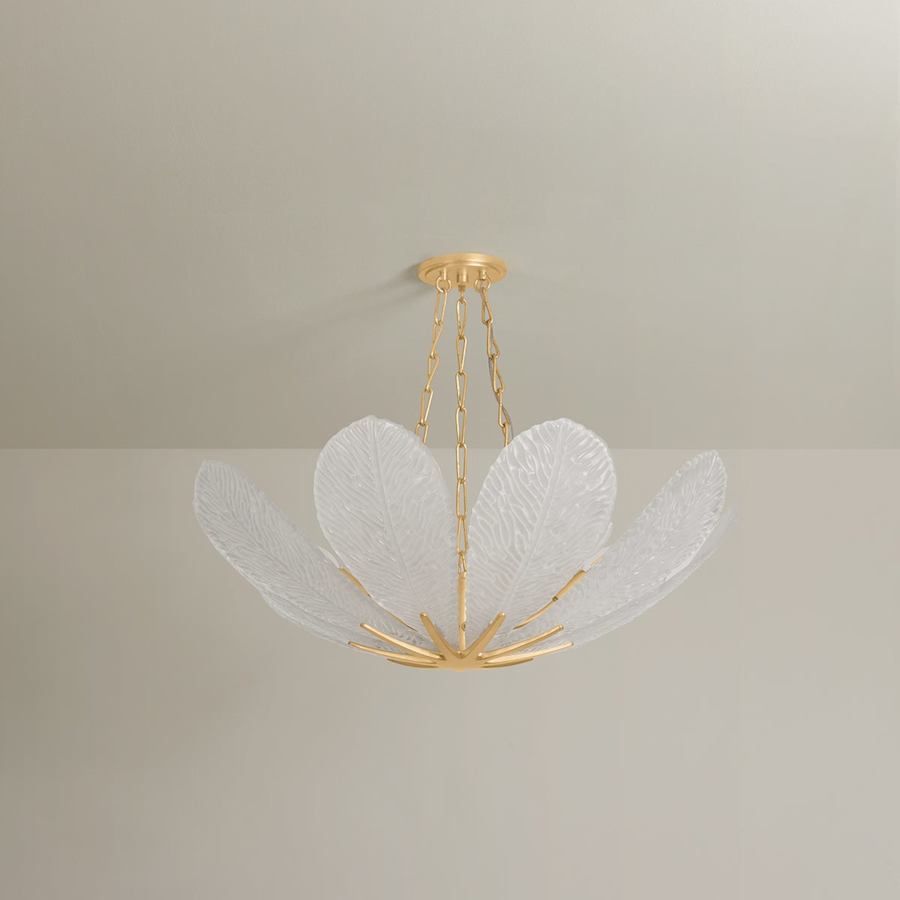 Corbett Lighting Galena 9 Light 34" Wide Pendant with Piastre Glass Shades