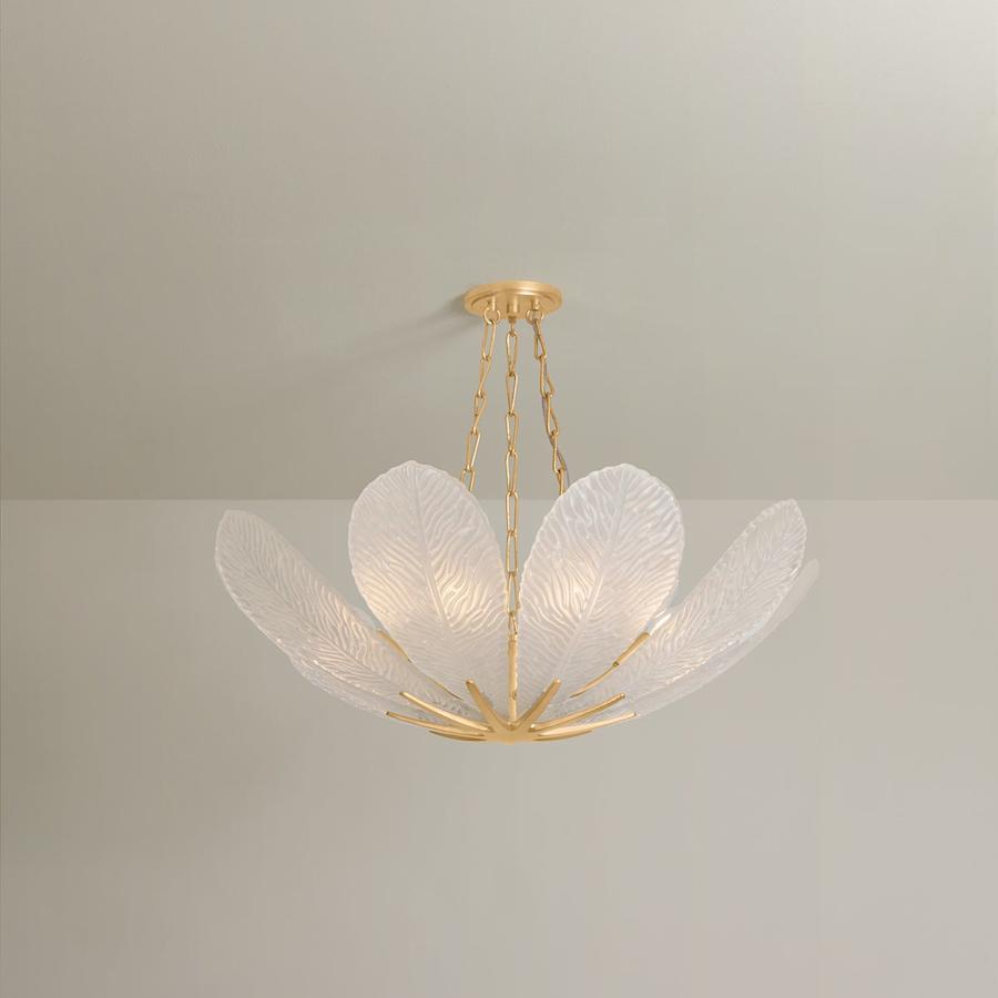Corbett Lighting Galena 9 Light 34" Wide Pendant with Piastre Glass Shades