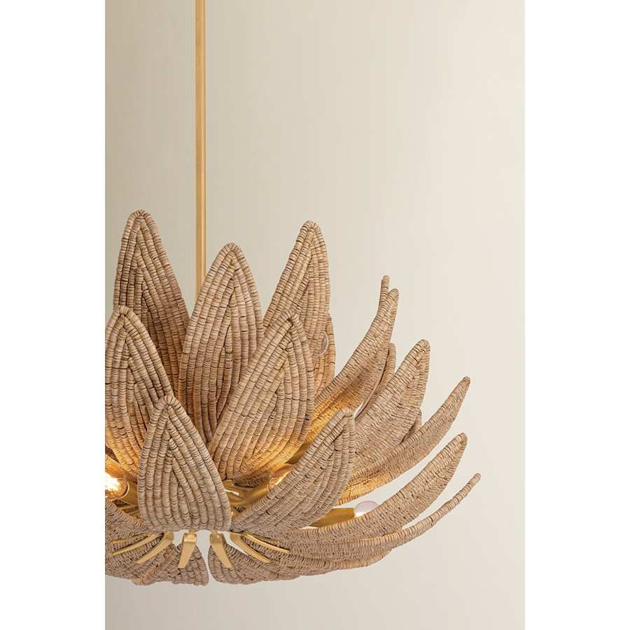 Corbett Lighting Varanasi 14 Light 30" Wide Pendant with Coco Bead Shades