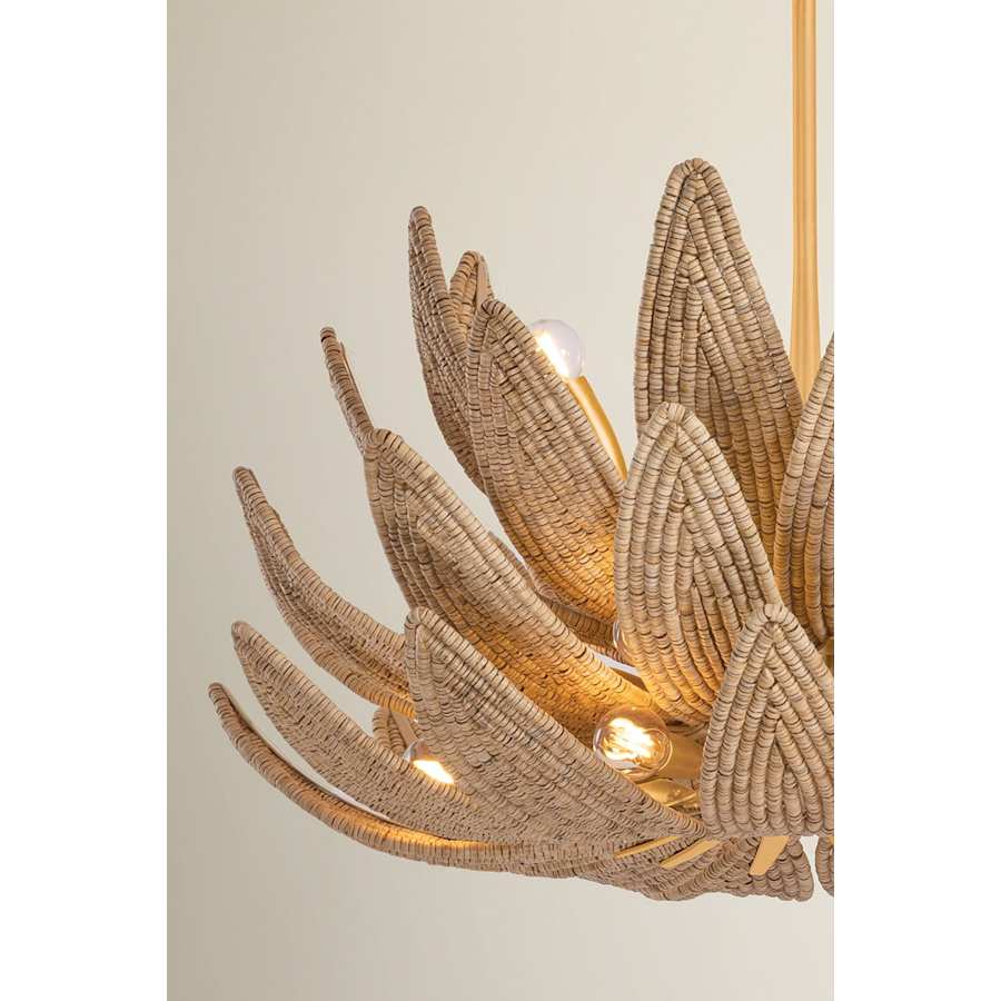 Corbett Lighting Varanasi 14 Light 30" Wide Pendant with Coco Bead Shades