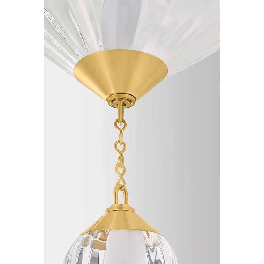 Corbett Lighting Fiorello 64" Wide LED Abstract Multi Light Pendant with Optic Glass Shades