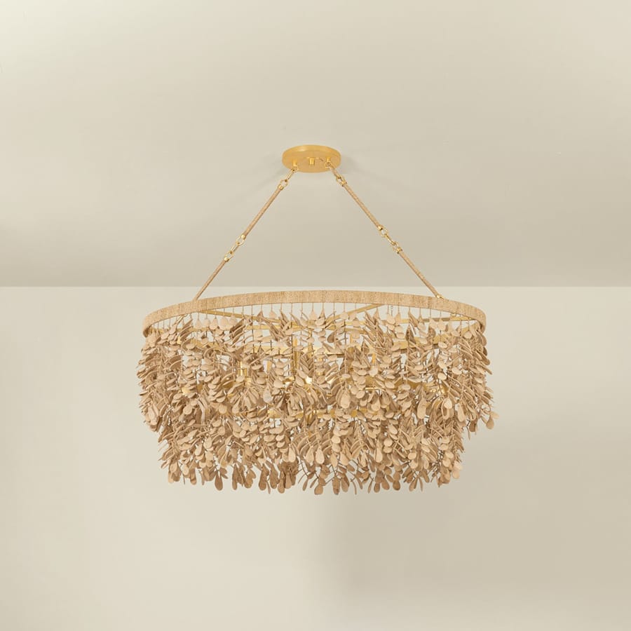 Corbett Lighting Naxos 9 Light 20" Wide Waterfall Chandelier with Hanging Coco Shells
