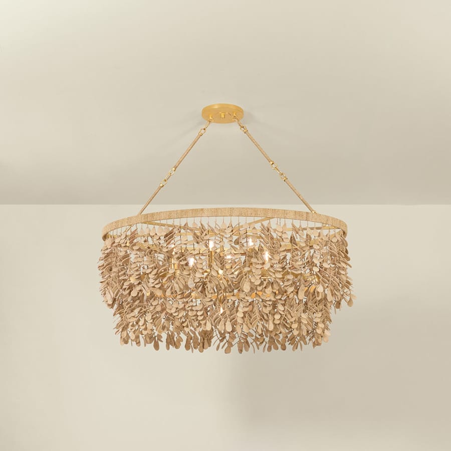 Corbett Lighting Naxos 9 Light 20" Wide Waterfall Chandelier with Hanging Coco Shells